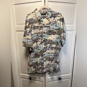 Cactus Black Label Button Down Short Sleeve Hawaiian Shirt Size Men’s XL